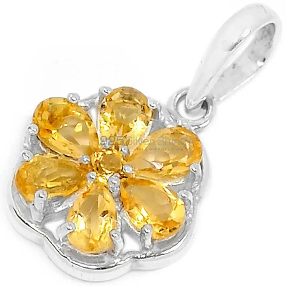 Citrine Gemstone Pendants In Fine Sterling Silver Jewelry 925SP294-3_0