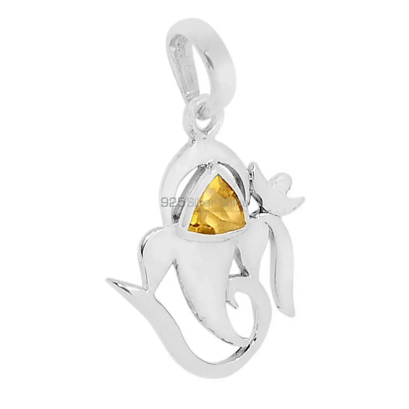 Citrine Gemstone Pendants In Fine Sterling Silver Jewelry 925SSP307-3_1