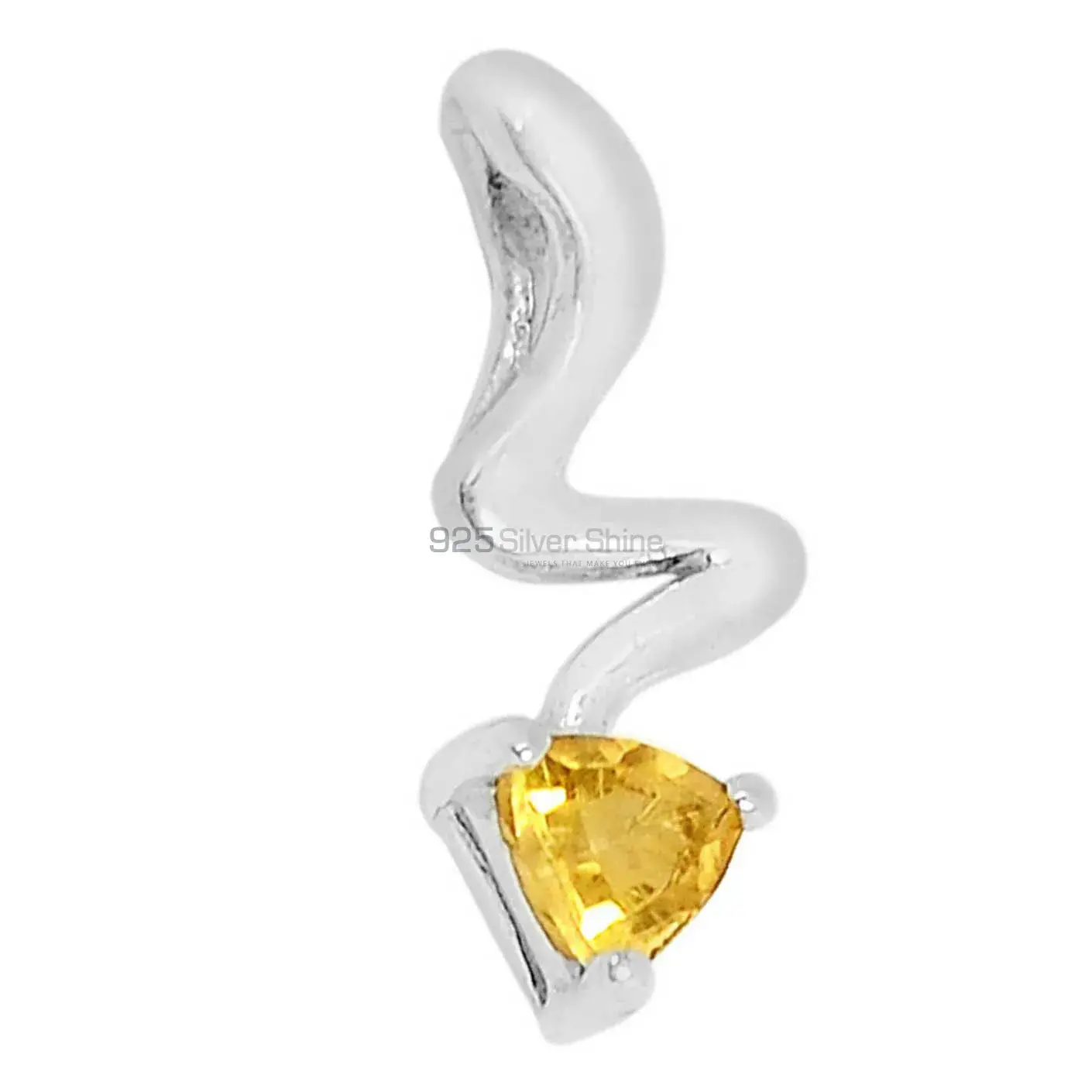 Citrine Gemstone Pendants In Fine Sterling Silver Jewelry 925SSP318-3_2