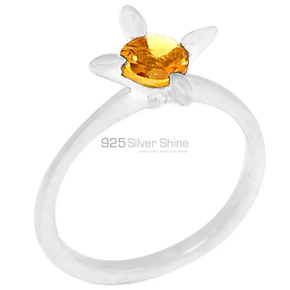 Natural Citrine Sterling Silver Wedding Rings 925SR095-5_0