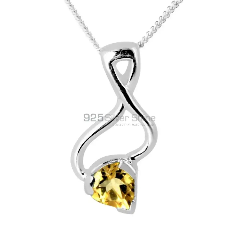 Citrine Gemstone Pendants In Solid Sterling Silver Jewelry 925SP256-6_0