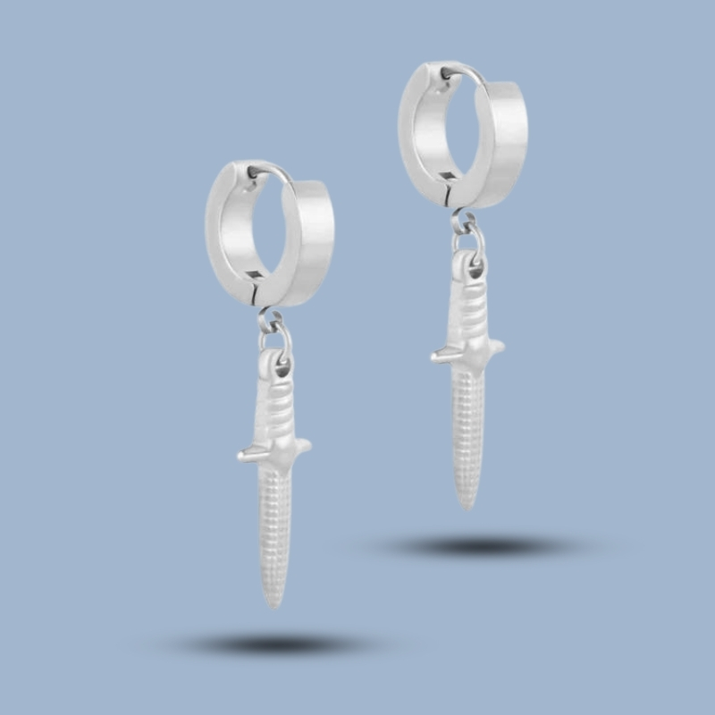 Cross Charm 925 Sterling Silver Helix Earring Hoop 925She194_0