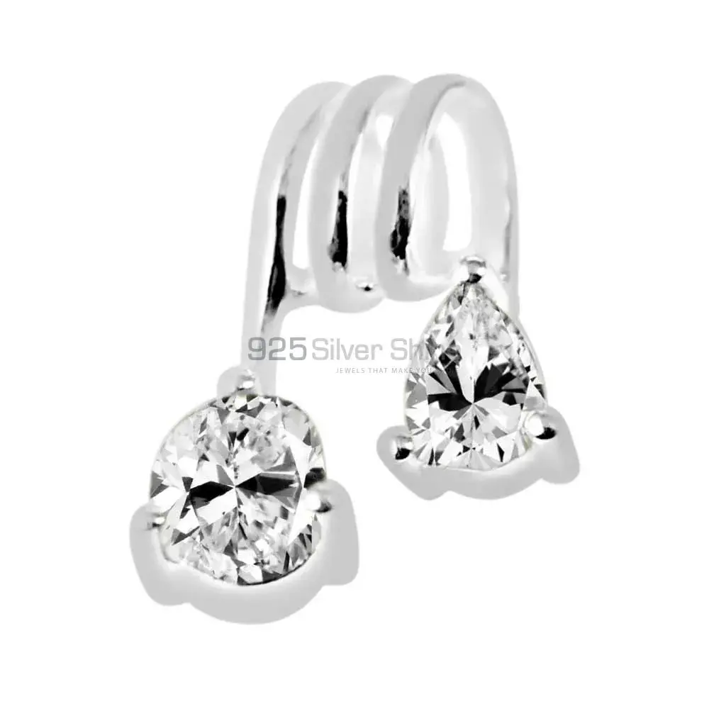 Crystal Gemstone Pendants In Fine Sterling Silver Jewelry 925SP264-8_1