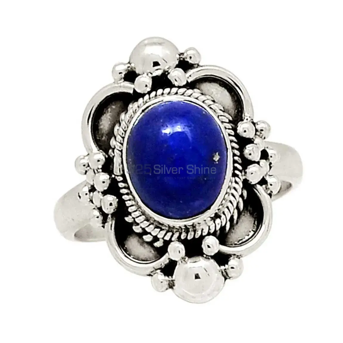 Lapis Semi Precious Stone Ring In 925 Silver Jewelry 925SR2320_1