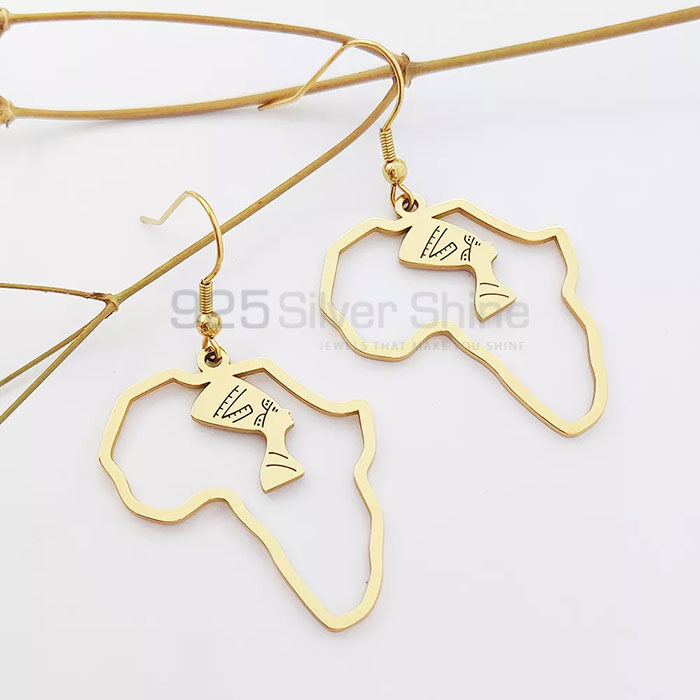 Map Egyptian Queen Nefertiti Dangle Earring In 925 Silver MPME354_1