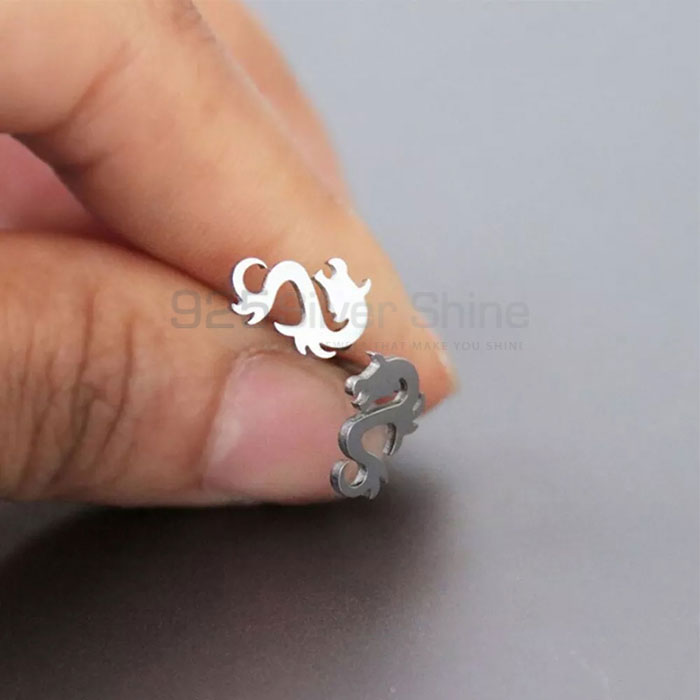 Dinosaur Earring, Animal Minimalist Earring In 925 Sterling Silver AME69_1
