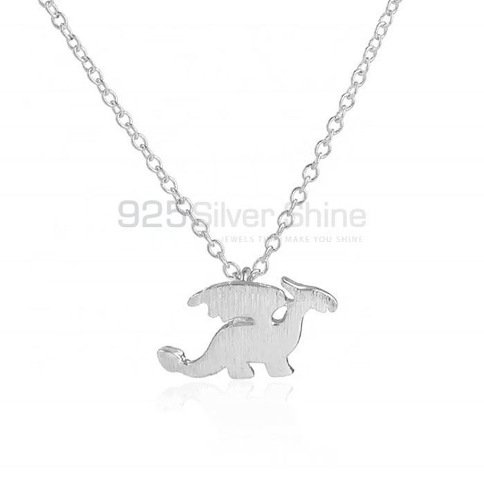 Dinosaur Necklace, Animal Minimalist Necklace In 925 Sterling Silver AMN193