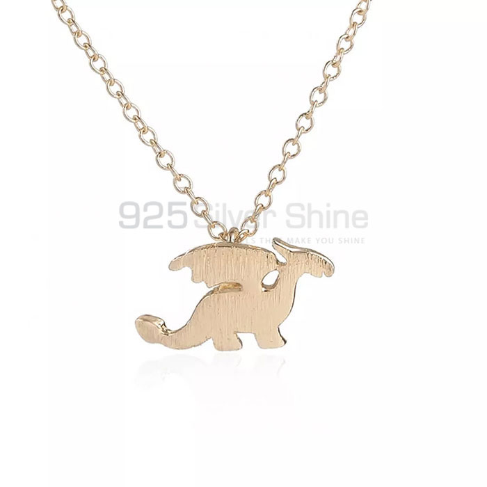 Dinosaur Necklace, Animal Minimalist Necklace In 925 Sterling Silver AMN193_0