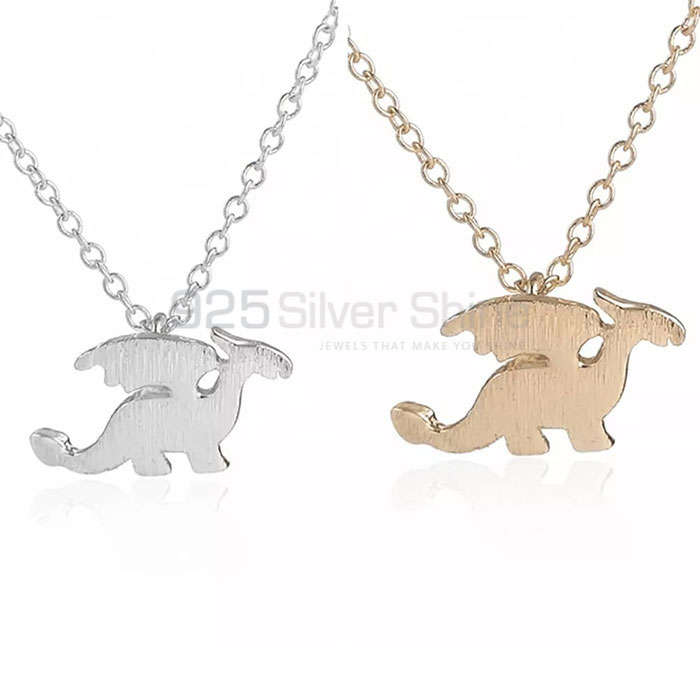 Dinosaur Necklace, Animal Minimalist Necklace In 925 Sterling Silver AMN193_1