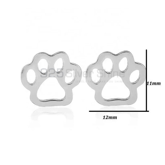 Dog Cat Paw Earring, Animal Minimalist Earring In 925 Sterling Silver AME48_1