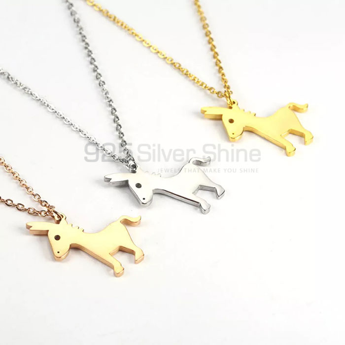 Donkey Necklace, Animal Minimalist Necklace In 925 Sterling Silver AMN124_3