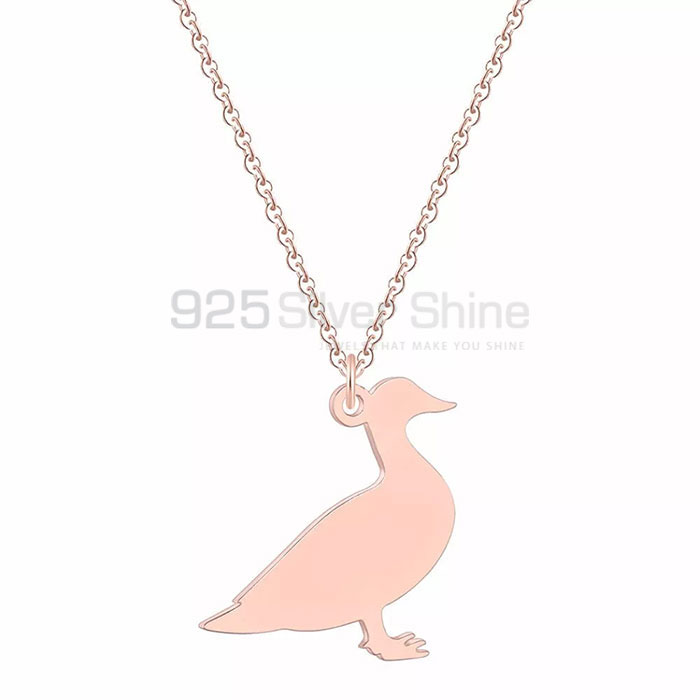 Duck Necklace, Animal Minimalist Necklace In 925 Sterling Silver AMN238_0