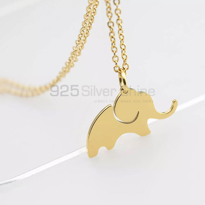 Elephant Necklace, Animal Minimalist Necklace In 925 Sterling Silver AMN210_0