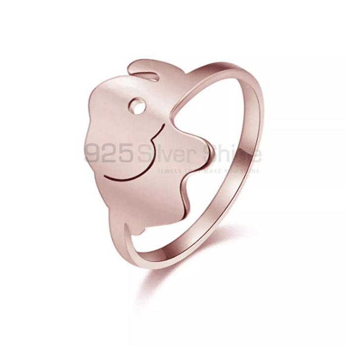 Elephant Ring, Animal Minimalist Rings In 925 Sterling Silver AMR296_1