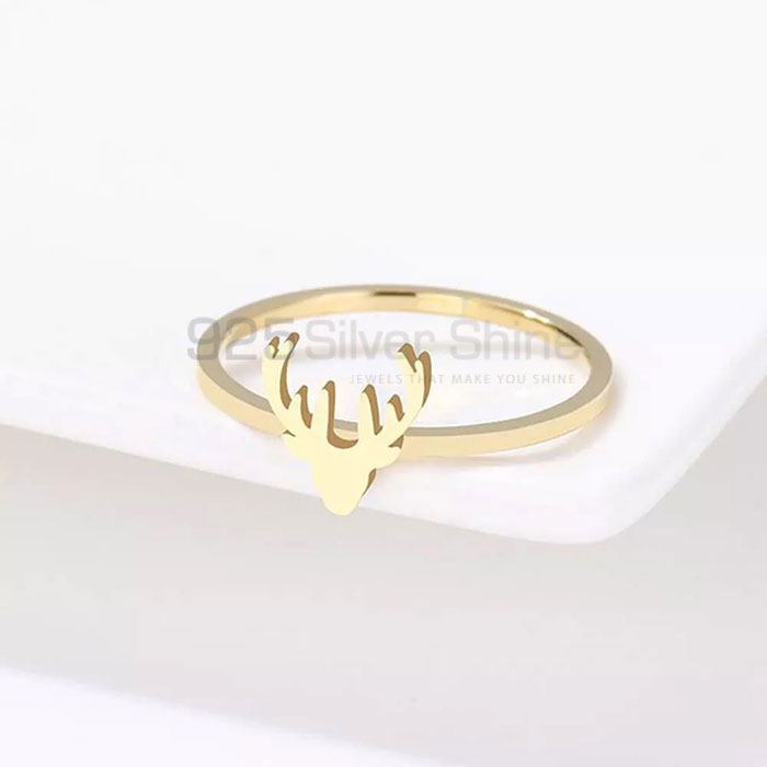 Fabulous Deer Head Ring, Animal Minimalist Rings In 925 Sterling Silver AMR299_0