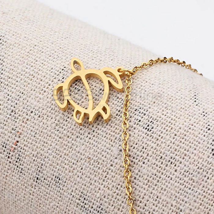 Filigree Sea Turtle Necklace, Animal Minimalist Necklace In 925 Sterling Silver AMN234_0