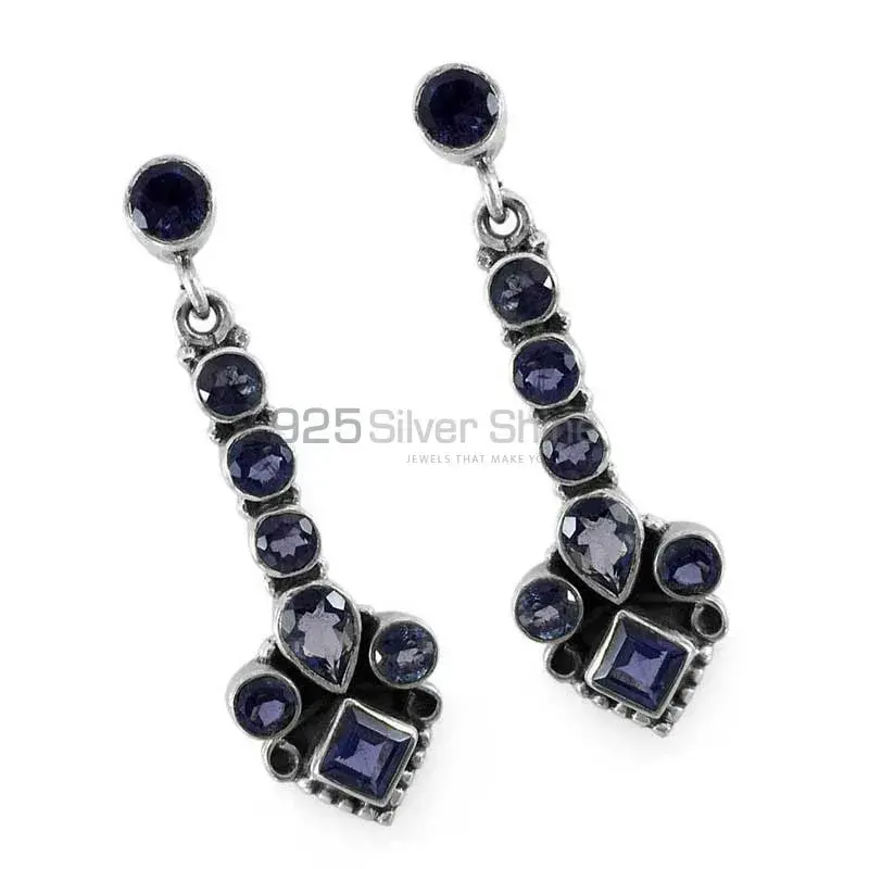 Fine 925 Sterling Silver Earrings In Genuine Amethyst Gemstone 925SE1325_1