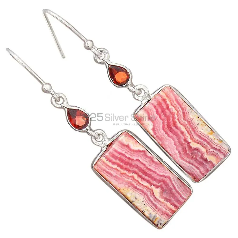 Fine 925 Sterling Silver Earrings In Genuine Multi Gemstone 925SE2814_5