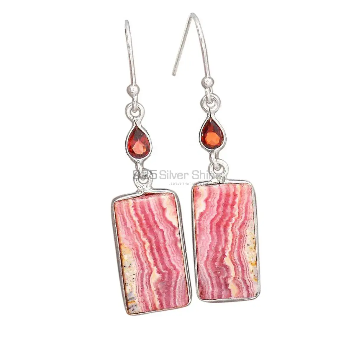 Fine 925 Sterling Silver Earrings In Genuine Multi Gemstone 925SE2814_6