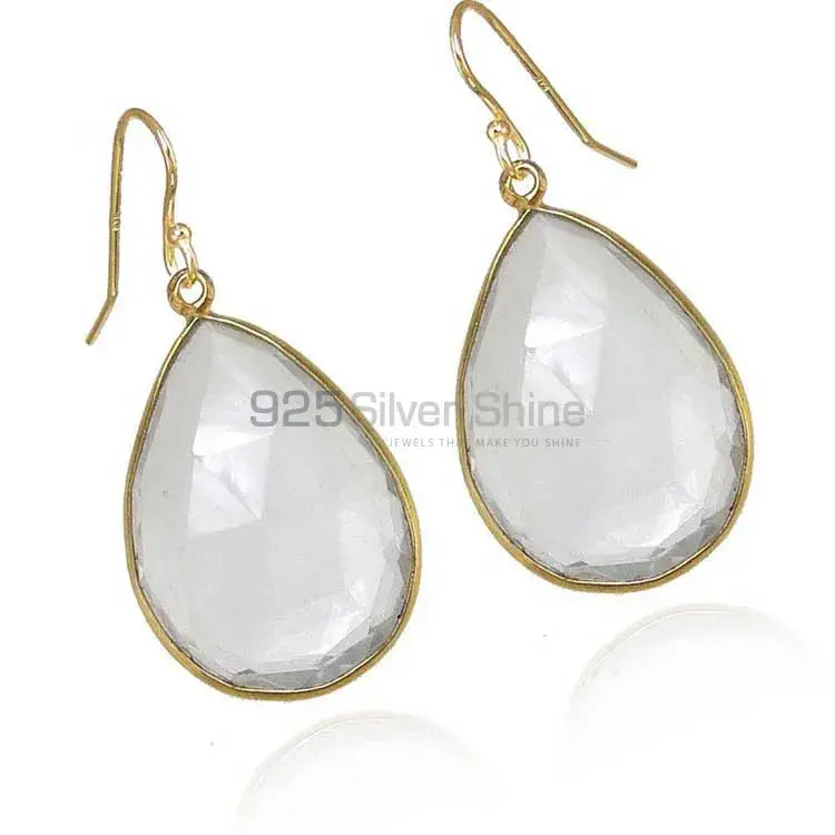Fine 925 Sterling Silver Earrings In Semi Precious Crystal Gemstone 925SE1920_1