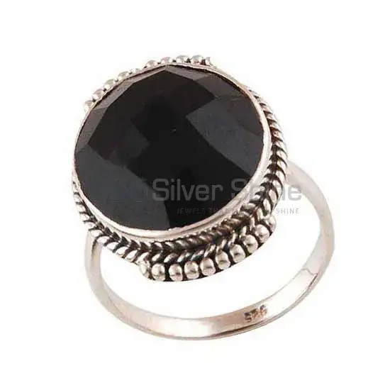 Fine 925 Sterling Silver Rings In Genuine Black Onyx Gemstone 925SR4022_1