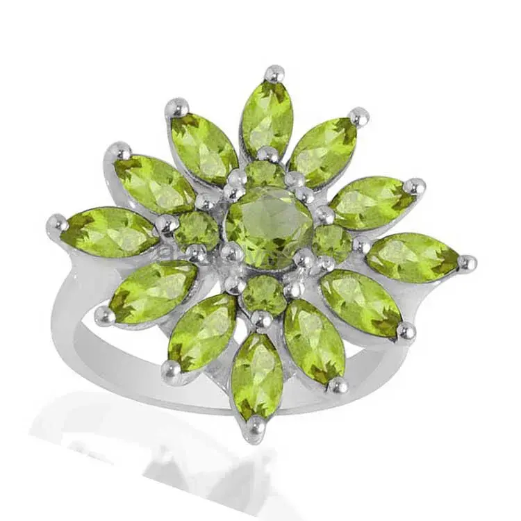 Fine 925 Sterling Silver Rings In Genuine Peridot Gemstone 925SR2067_1