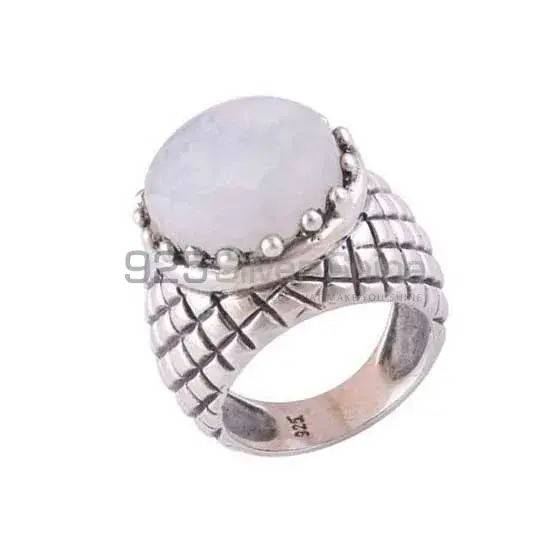 Fine 925 Sterling Silver Rings In Genuine Rainbow Moonstone 925SR3513_1