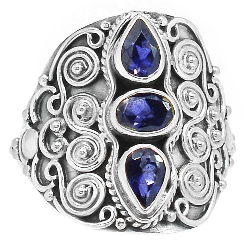 Fine 925 Sterling Silver Rings In Genuine Tanzanite Gemstone 925SR1001_0