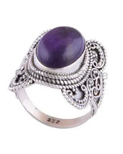 Fine Work Design Amethyst Silver Rings 925SR3022_1