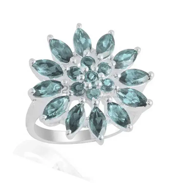 Fine 925 Sterling Silver Rings In Natural Blue Topaz Gemstone 925SR2144_0
