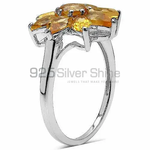 Fine 925 Sterling Silver Rings In Natural Citrine Gemstone 925SR3353_1