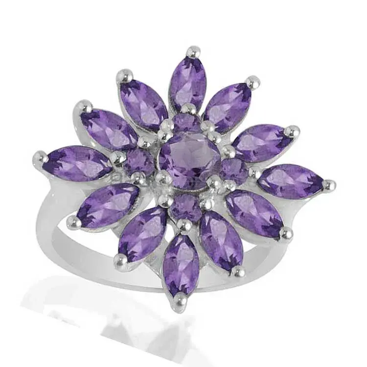 Fine 925 Sterling Silver Rings In Semi Precious Amethyst Gemstone 925SR2066_0