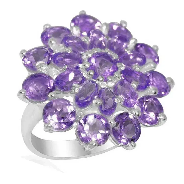 Fine 925 Sterling Silver Rings In Semi Precious Amethyst Gemstone 925SR2145_0
