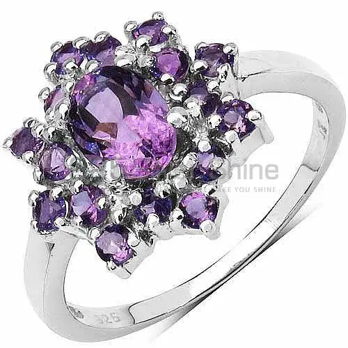 Fine 925 Sterling Silver Rings In Semi Precious Amethyst Gemstone 925SR3196_0