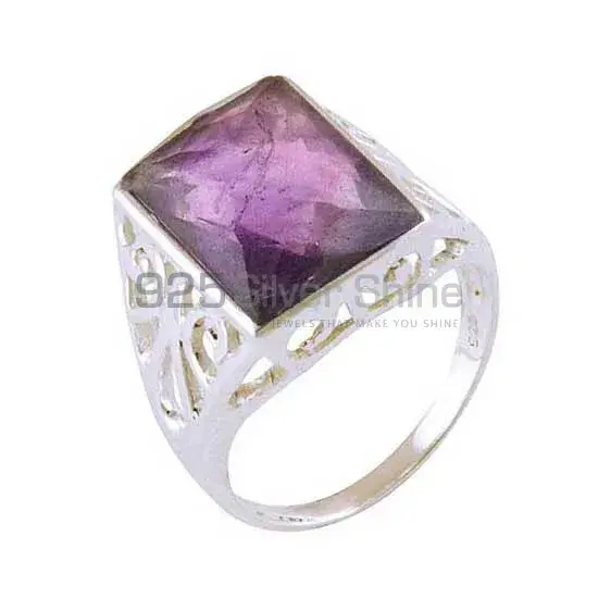 February Amethyst Birthstone Silver Rings 925SR3591_1