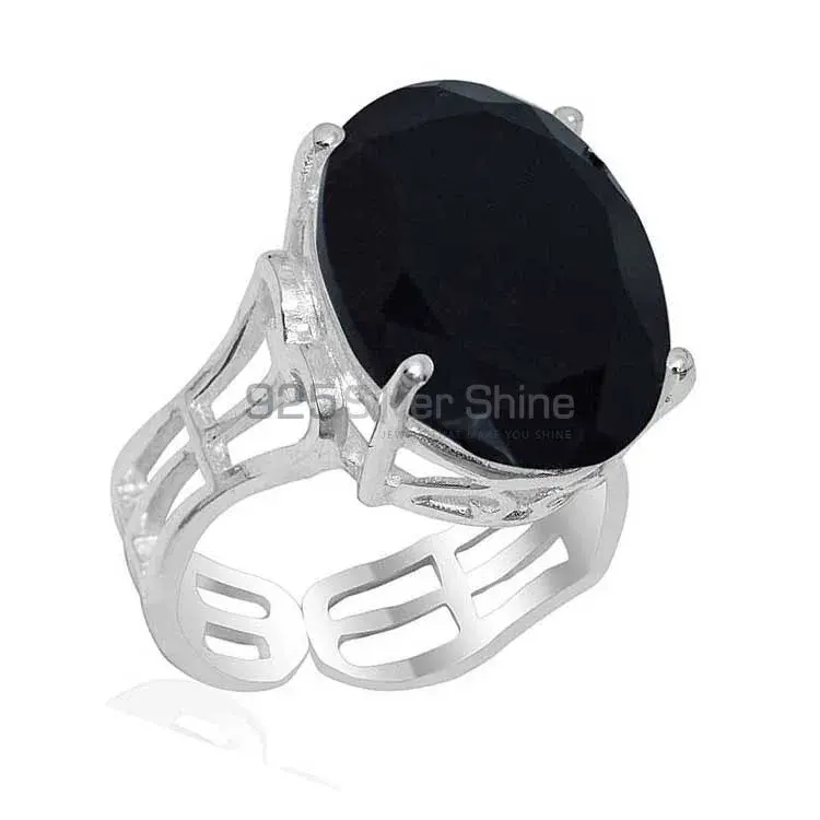 Fine 925 Sterling Silver Rings In Semi Precious Black Onyx Gemstone 925SR1908_1