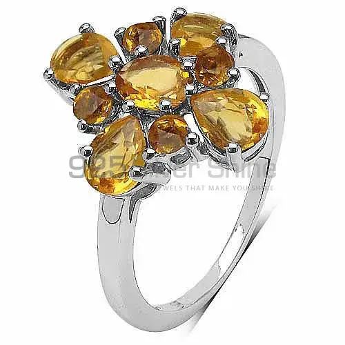 Fine 925 Sterling Silver Rings In Semi Precious Citrine Gemstone 925SR3354_2