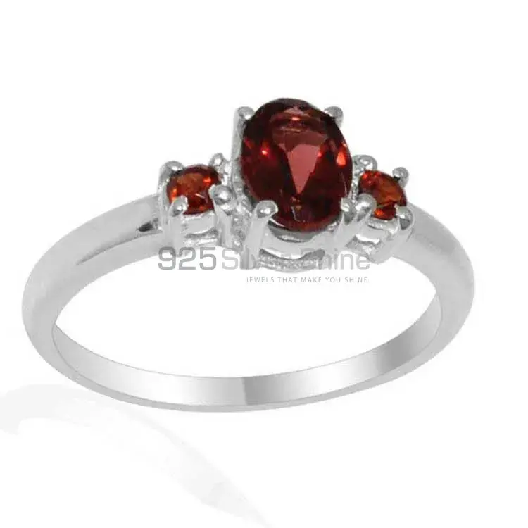 Fine 925 Sterling Silver Rings In Semi Precious Garnet Gemstone 925SR1829_1