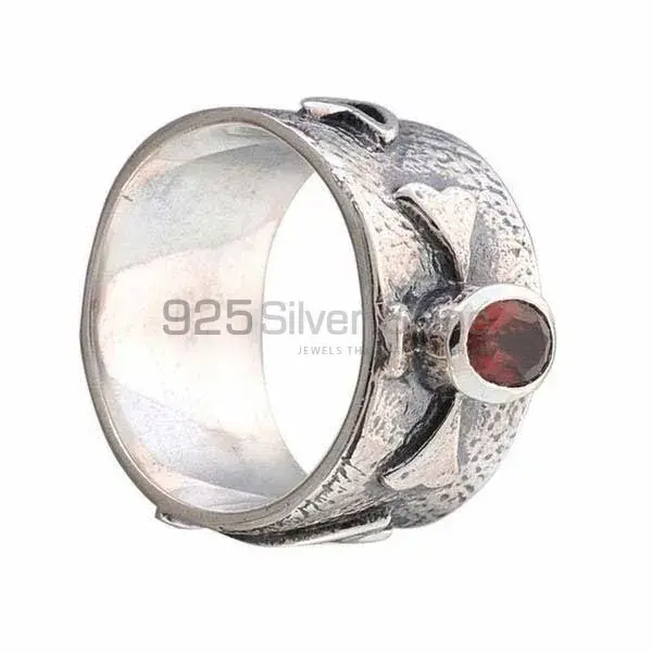 Boho Design Sterling Silver Garnet Rings Jewelry 925SR3669_1