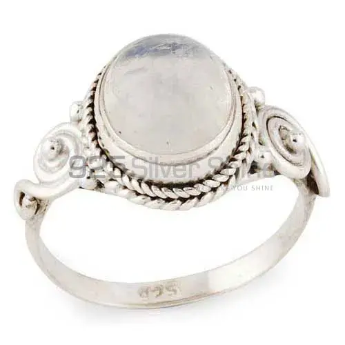 Fine 925 Sterling Silver Rings In Semi Precious Rainbow Moonstone 925SR2944_1