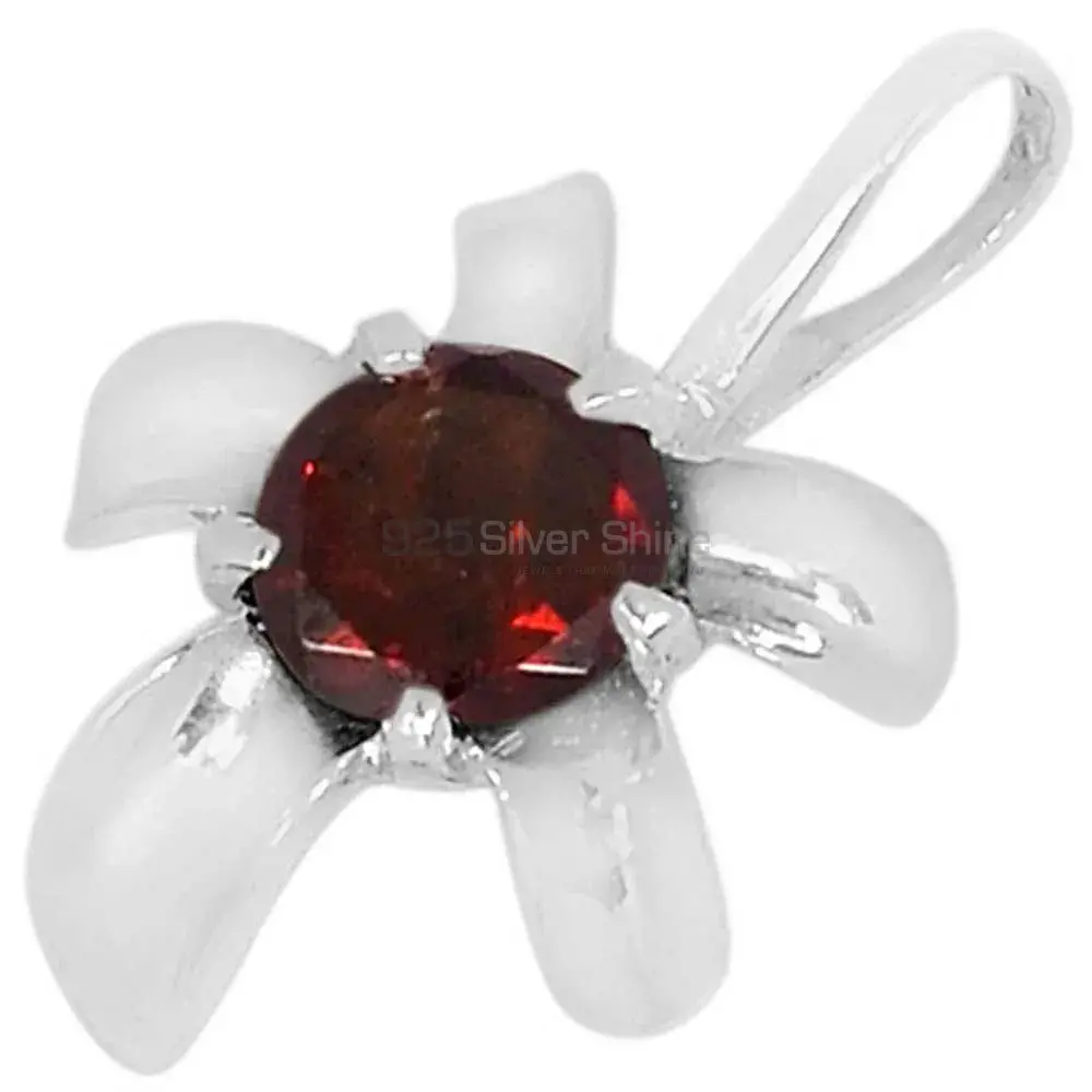 Fine Sterling Silver Pendants In Garnet Gemstone Jewelry 925SSP312-4_0