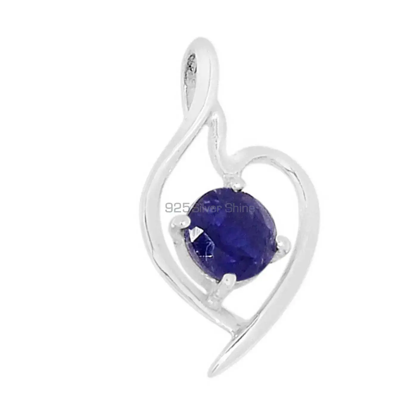 Fine Sterling Silver Pendants In Iolite Gemstone Jewelry 925SP300_0
