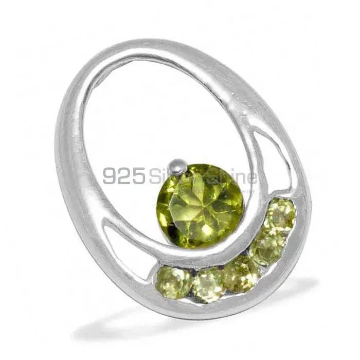 Fine Sterling Silver Pendants In Peridot Gemstone Jewelry 925SP1568_1