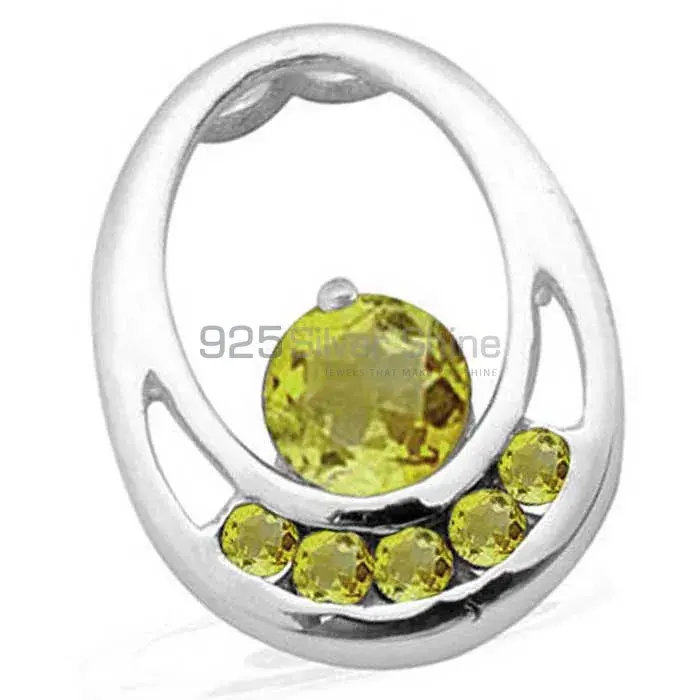 Fine Sterling Silver Pendants In Peridot Gemstone Jewelry 925SP1568_3