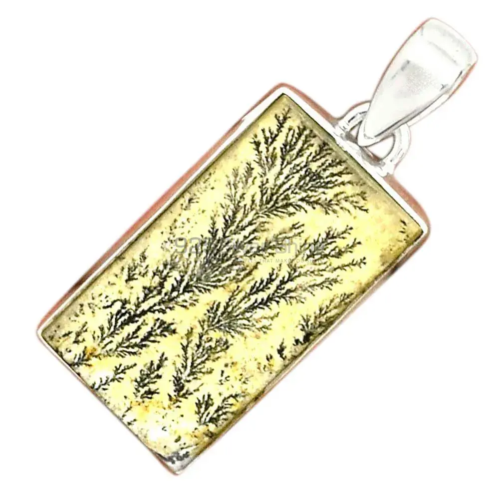 Fine Sterling Silver Pendants In Psilomelane Dendrite German Gemstone Jewelry 925SP146_10