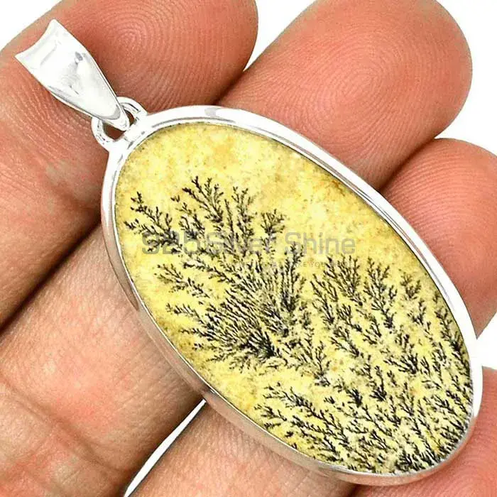 Fine Sterling Silver Pendants In Psilomelane Dendrite German Gemstone Jewelry 925SP146_15