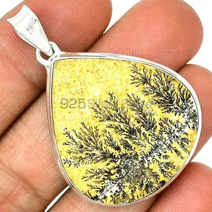 Fine Sterling Silver Pendants In Psilomelane Dendrite German Gemstone Jewelry 925SP146_16