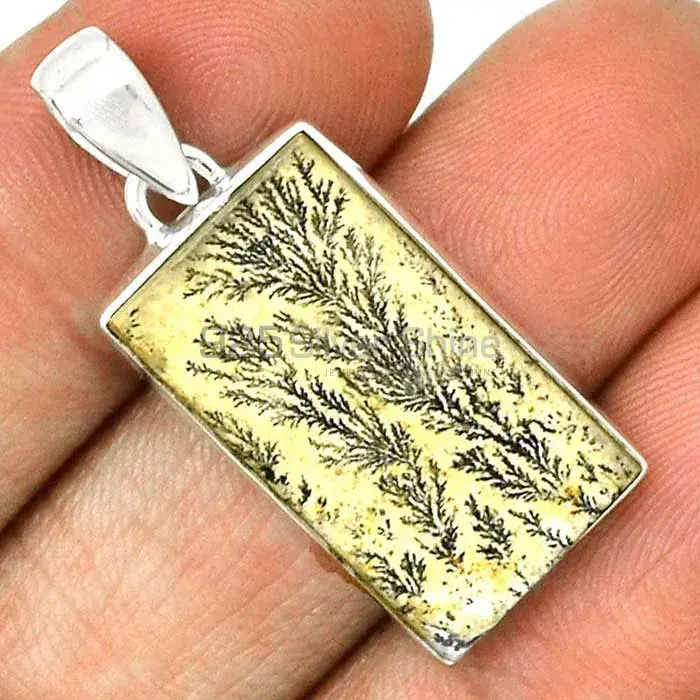 Fine Sterling Silver Pendants In Psilomelane Dendrite German Gemstone Jewelry 925SP146_18