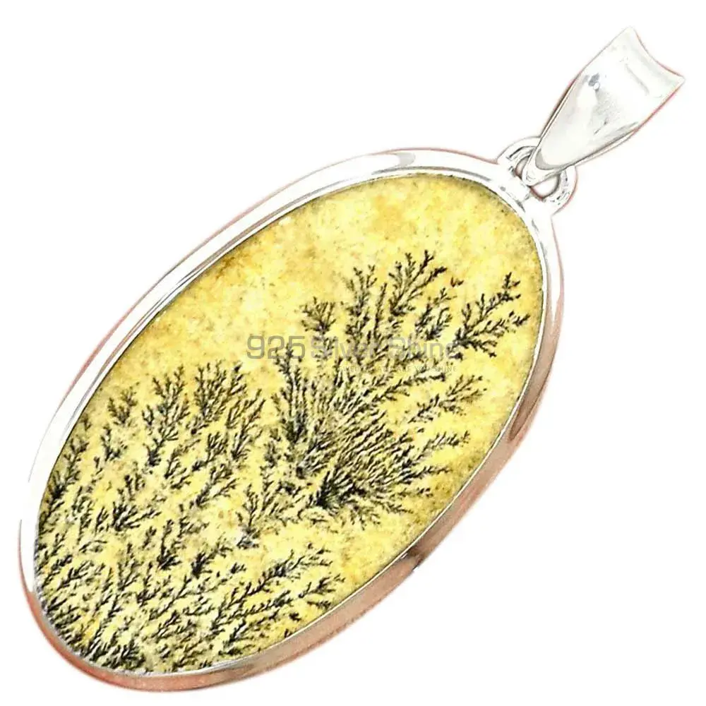 Fine Sterling Silver Pendants In Psilomelane Dendrite German Gemstone Jewelry 925SP146_4