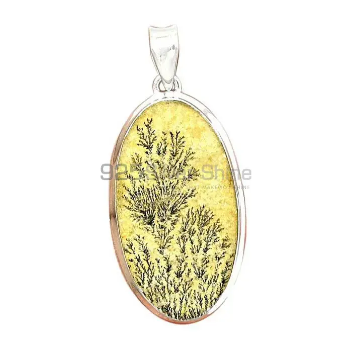 Fine Sterling Silver Pendants In Psilomelane Dendrite German Gemstone Jewelry 925SP146_5